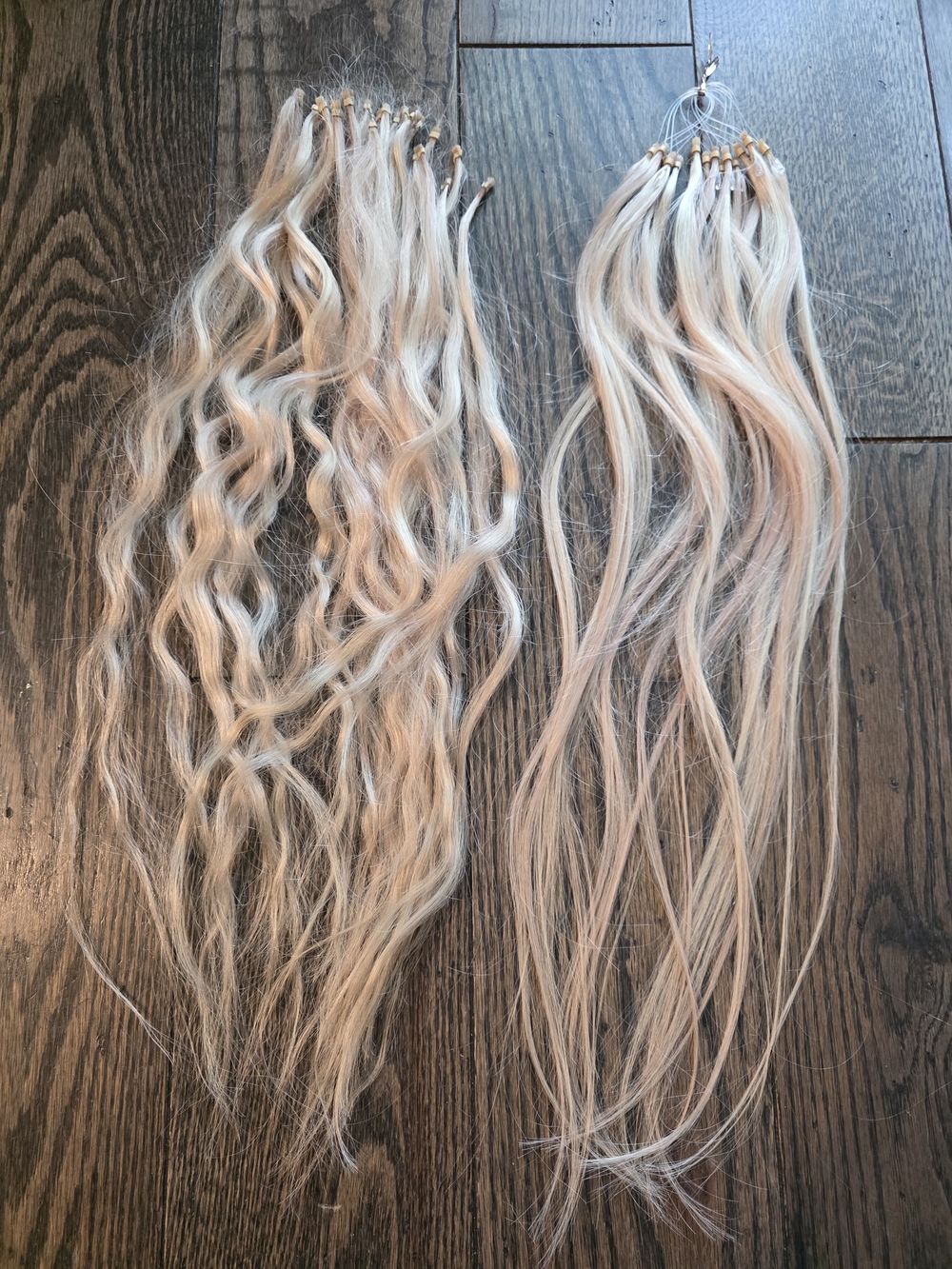 Blonde Micro Ring Hair Extensions - Natural Light ASH Blonde